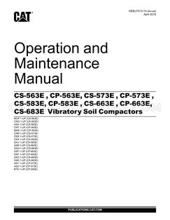 CS-563E Compactor Operation and Maintenance Manual