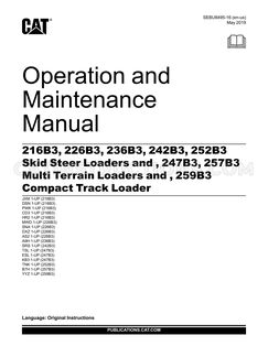 216B3 Skid Steer Operation and Maintenance Manual