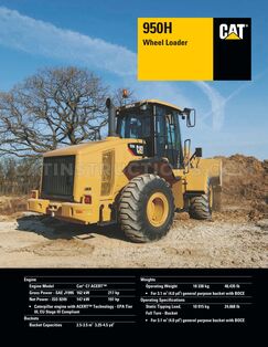 950H Wheel Loader Operation Manual and Specifications