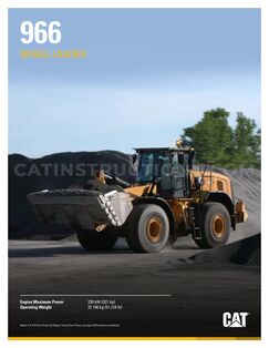 966 Wheel Loader Operation Manual and Specifications